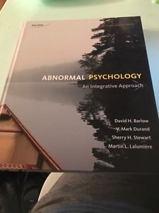 Abnormal Psychology- An Integrative Approach