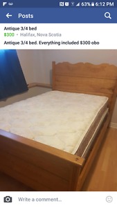 Antique bed includes everything