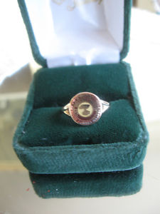 BEAUTIFUL OLD VINTAGE 10K YELLOW GOLD COL. CO. ACADEMY RING