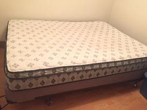 Bed, mattress, couch, and TV stand for sale