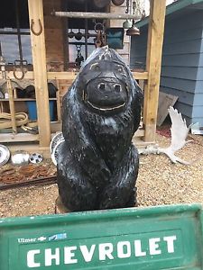 CARVED WOOD GORILLA