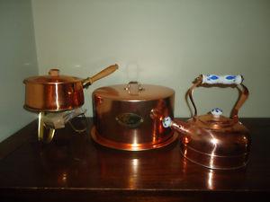 Copper Cake Topper, Kettle, Fondue Pot