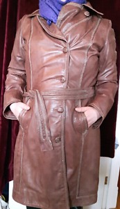 Danier leather Brown long ladies jacket