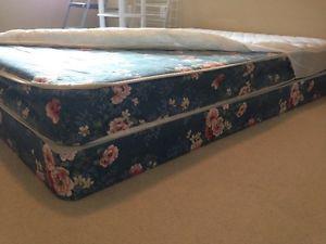 Double size mattress & boxspring; always covered