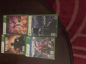 Four Xbox 360 games 20each