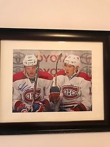 Gallagher, galchenyuk autographed picture in frame