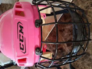 Girls Pink CCM Hockey Helmet