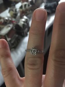 Glacier fire diamond engagement ring