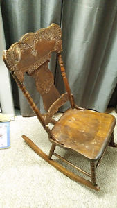 Hardwood Antique Rocking Chair, Circa s