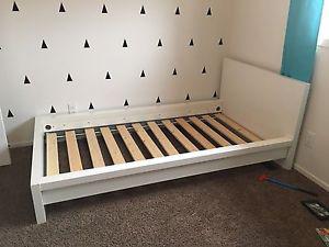 IKEA single white MALM bed