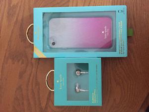 Kate spade IPhone 6 and 7 case and earphones