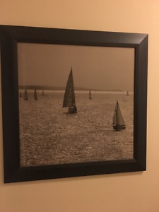 Large framed sailboat picture