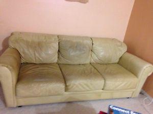 Leather couch & love seat need gone ASAP