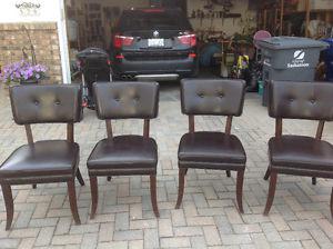 Leather dining chairs