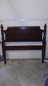 Mahogany wood bed: twin size