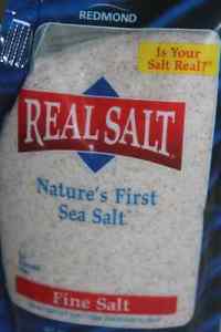 Redmonds REAL SEA SALT (healthier with aprox 80 trace