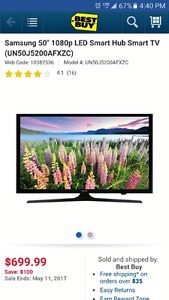 Samsung p LED Smart Hub Smart TV (UN50JAFXZC)