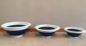 Set of 3 collapsible bowls