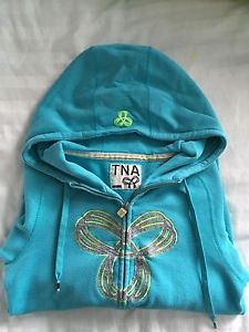 TNA Blue Zip Up Sweater For Sale