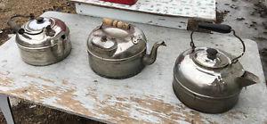 VINTAGE KETTLES FOR SALE - GREAT FOR CAMPING