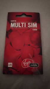 Virgin Mobile Canada Cellular Multi Sim Card