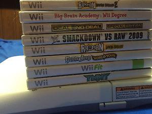 Wii Games including WiiFit balance board