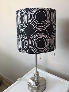 black and white lamp