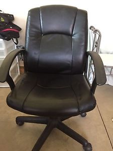 black leather office chair