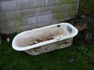cast iron tub with taps