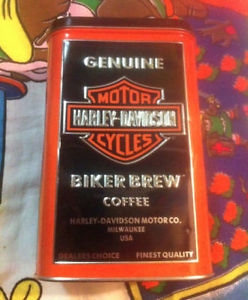 collectable Harley-Davidson Biker Brew Coffee Tin 