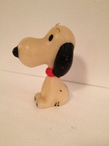 's Snoopy candle. For your Peanuts collection