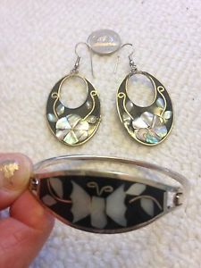 925 Silver Earrings and Bracelet