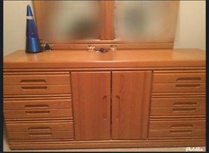 A beautiful Oak color dresser in excellent condition