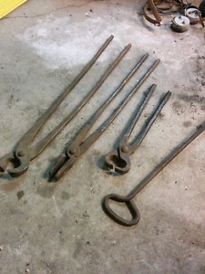 Antique hand forged blacksmith tools