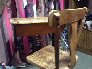 Antique school desk and chair