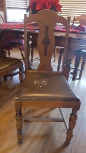 Antique table and chairs