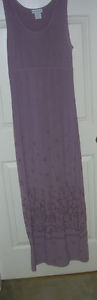 Beaded Mauve Evening Gown (size L)