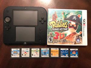 Blue Nintendo 2DS with Games