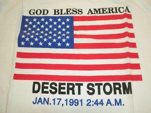 COLLECTOR- DESERT STORM T-SHIRT. NEVER WORN OR WASHED.