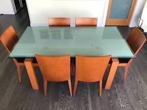 Calligaris Dining Table and 6 Chairs