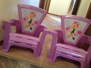 Children's tinker bell solid plastic chairs