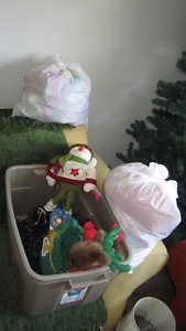 Christmas Tree with two bags of decor
