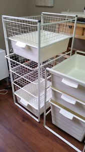Ikea ANTONIUS Storage Units w/ Wire Baskets and Plastic