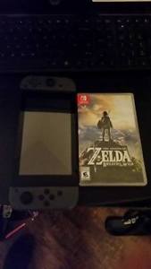 Nintendo Switch Black with Zelda breath of the wild