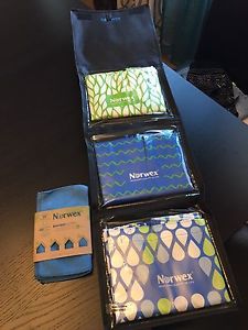 Norwex reusable shopping bags x3 in folding case