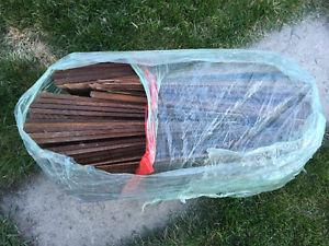 Oiled cedar shingle bundles