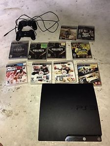 PS3 10 Games 2 Controllers