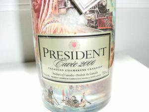 President Cuvee  Canadian Champagne Commemorative Bottle