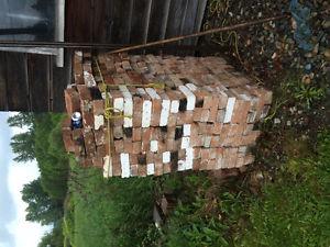 Recycled red chimney bricks