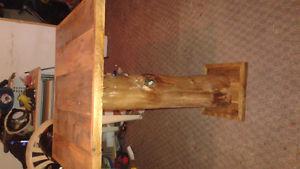 Rustic hardwood breakfast table. One of a kind